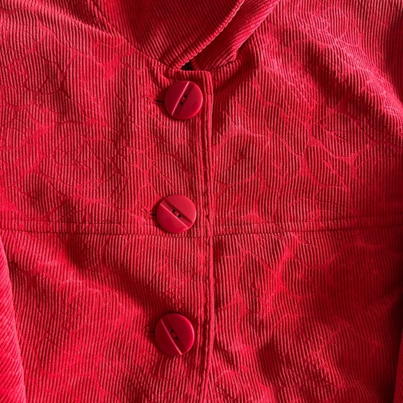 Requirements Vibrant Red Ribbed Jacket - Picture 2 of 3